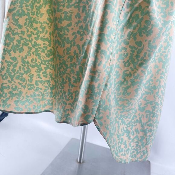 Ava & Viv Green Print Reversible Rayon Top 4X – Short Sleeve, Button Back, NWT - Picture 9 of 17